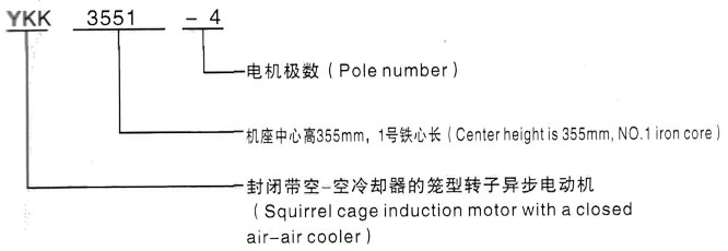 YKK系列(H355-1000)高压YKS6302-6/1800KW三相异步电机西安泰富西玛电机型号说明